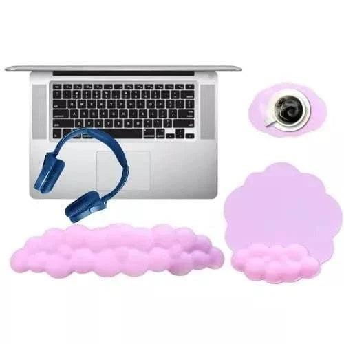 Ergonomic Cloud Wrist Rest Set – Comfort Your Workspace with 3-Piece Memory Foam Support