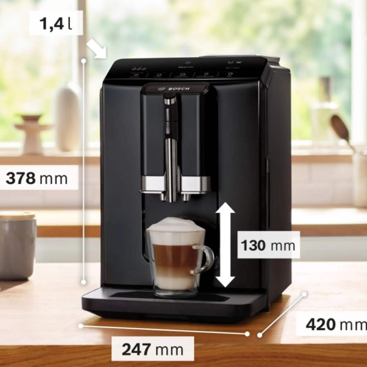 Cafetera Superautomática Molinillo Cerámico y Sistema OneTouch TIE20119 Bosch