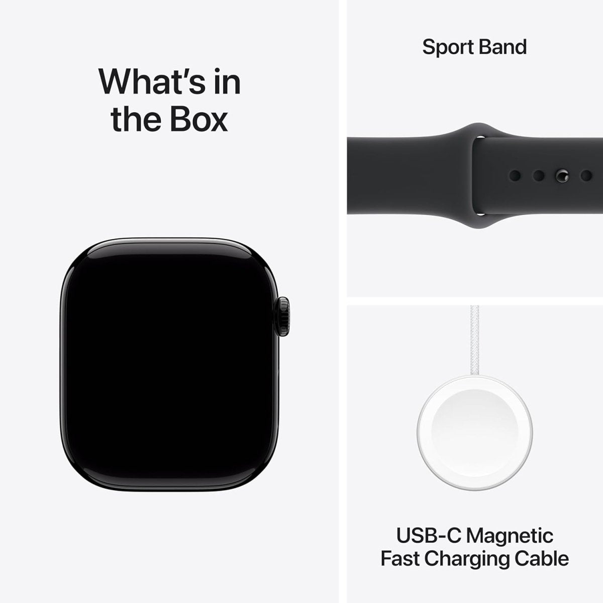 Apple Watch Series 11 Smartwatch 46mm Gray, Rose Gold, Jet Black, Aluminium Black Sport Band M/L