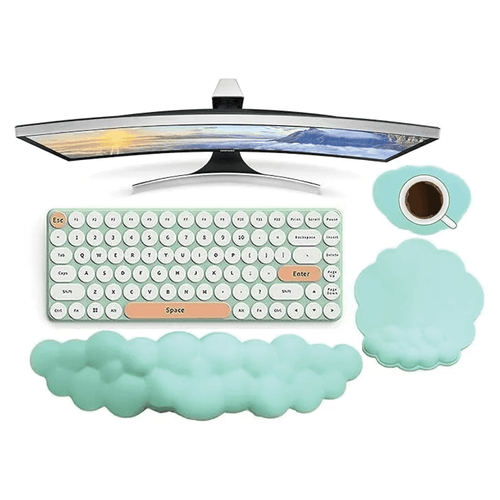 Ergonomic Cloud Wrist Rest Set – Comfort Your Workspace with 3-Piece Memory Foam Support