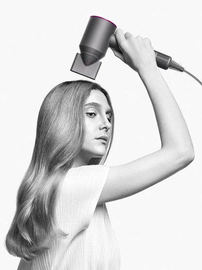 Dyson Supersonic™ Hair Dryer (Fuchsia & Nickel) – Intelligent Heat Control, Fast Drying, 5 Attachments