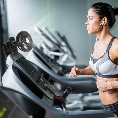 FITFORT Portable Clip-On Fan | USB Rechargeable with LED Light
