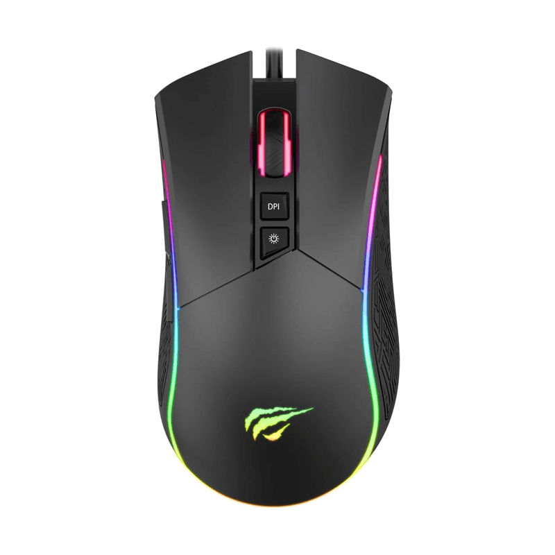 Havit Gamenote MS1001S RGB Gaming Mouse – 4800 DPI, 7 Programmable Buttons, Macro Software (Black)