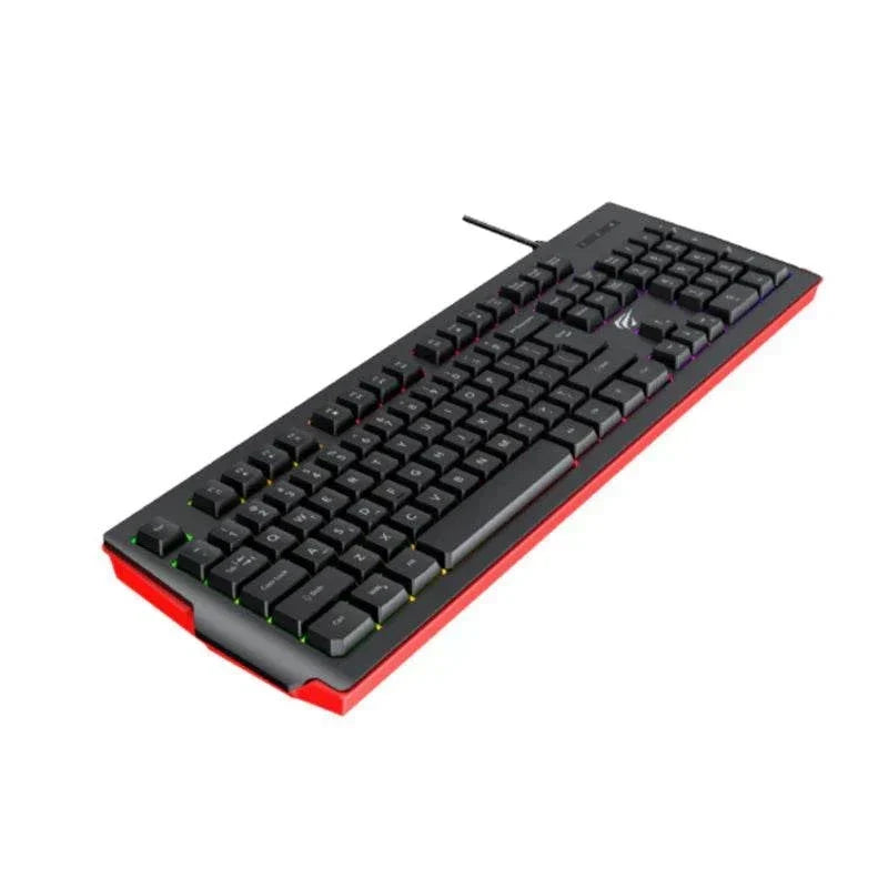 Havit KB866L USB RGB Membrane Gaming Keyboard – Multi-Function Backlit, Anti-Ghosting, 104 Keys (Black)
