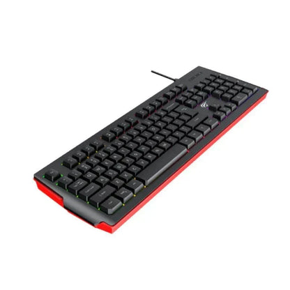 Havit KB866L USB RGB Membrane Gaming Keyboard – Multi-Function Backlit, Anti-Ghosting, 104 Keys (Black)