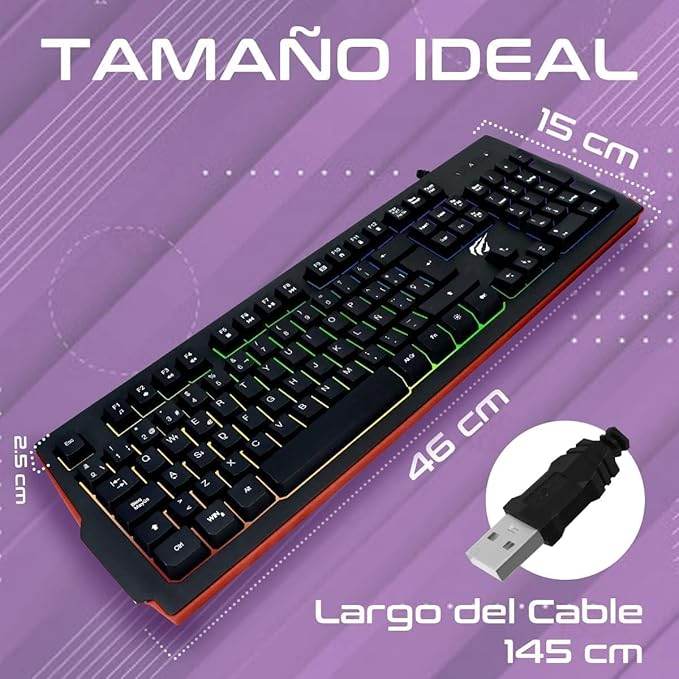 Havit KB866L USB RGB Membrane Gaming Keyboard – Multi-Function Backlit, Anti-Ghosting, 104 Keys (Black)