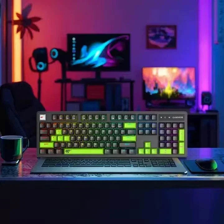 Havit KB893L RGB Mechanical Gaming Keyboard – Blue Switch, 104 Keys, Anti-Ghosting