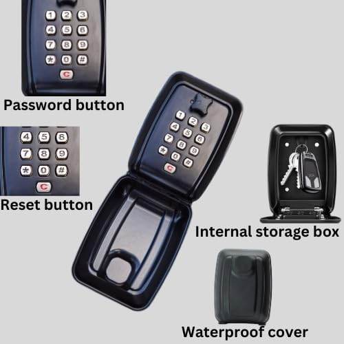 Key Safe Lock Box ,Weatherproof ,Secure Your Spare Keys Effortlessly ,