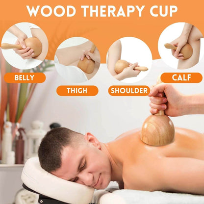 HTT GLOBAL Wood Massage Tools Set (3/5/7 Pcs) – Maderotherapy Kit for Gua Sha, Lymphatic Drainage & Cellulite Reduction