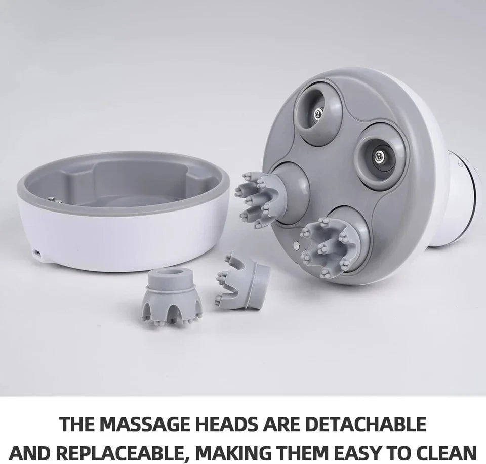 Portable Mini Scalp Massager Rechargeable Head