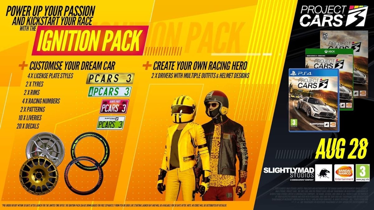 Project Cars 3 Video Game for Sony PlayStation 4-Brands New