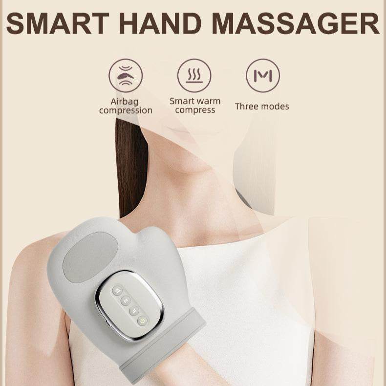 Smart Hand Massager with Heat – Airbag Compression,