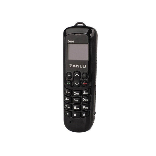 Zanco Wasp – World's Most Compact Mini Mobile Phone (Black) – Bluetooth Dialer, Voice Changer & MP3