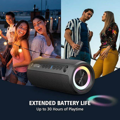 ZEALOT S51 Pro Bluetooth Speaker Speaker – 40W High Power, 360° Stereo Bass, IPX6 Waterproof