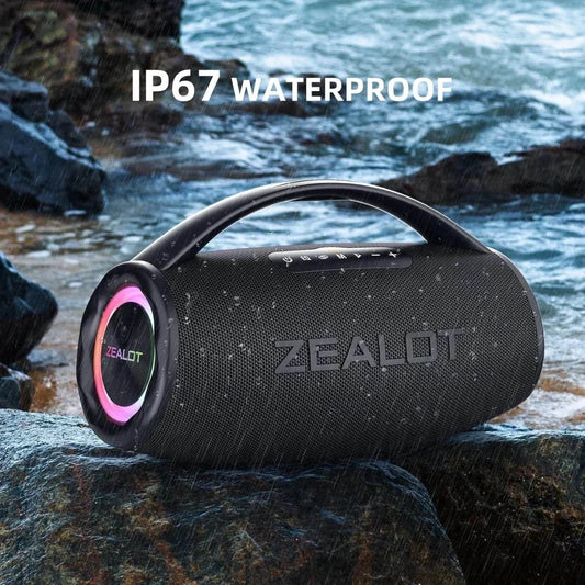 ZEALOT S97 Portable Bluetooth Speaker – 80W High Power, 3 EQ Modes, IPX6 Waterproof